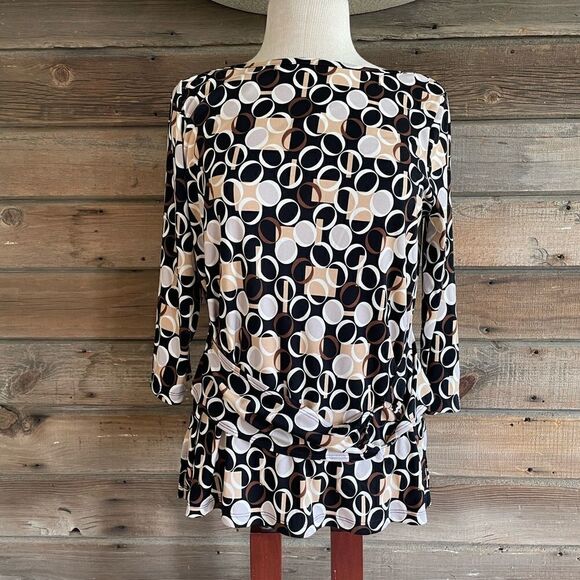 dressbarn Tops - Dressbarn Matching Half Sleeve Top and Black Pants Size 8 EUC